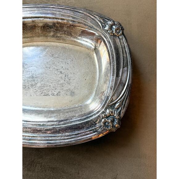 Vintage Roger Bros Daffodil Silver Tray - Picture 1 of 7